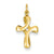 14k Gold Polished Cross Charm hide-image