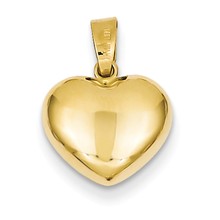 14k Gold Puffed Heart Charm hide-image