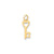 Heart-Shaped Key Charm in 14k Gold