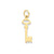 Polished Key Charm in 14k Gold