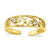 14k Yellow Gold Diamond Scroll Toe Ring