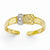 14k Yellow Gold Diamond Buckle Toe Ring