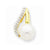 14k Gold and Rhodium Diamond Pearl Pendant, Pendants for Necklace