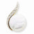 14k Gold and Rhodium Diamond and Cultured Pearl Pendant, Pendants for Necklace