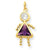14k Gold February Girl Birthstone Charm hide-image