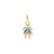 March Girl Birthstone Charm in 14k Gold
