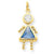 14k Gold March Girl Birthstone Charm hide-image