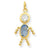 14k Gold March Boy Birthstone Charm hide-image