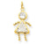 14k Gold April Girl Birthstone Charm hide-image