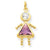 14k Gold June Girl Birthstone Charm hide-image