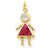 14k Gold July Girl Birthstone Charm hide-image