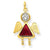 14k Gold January Girl Angel Birthstone Charm hide-image