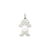 Girl 4mm Cultured Pearl-June Charm in 14k White Gold