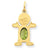 14k Gold Boy 7x5 Oval Genuine Peridot-August Charm hide-image