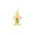 Boy 7x5 Oval Genuine Peridot-August Charm in 14k Gold