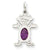 14k White Gold Girl 7x5 Oval Genuine Amethyst-February Charm hide-image