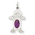 14k White Gold Boy 7x5 Oval Genuine Amethyst-February Charm hide-image