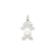Girl 7x5 Oval Cultured Pearl-June Charm in 14k White Gold