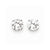 14k White Gold 6.5mm CZ stud Earrings