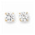 14k Yellow Gold 8mm CZ stud Earrings