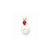 14k Gold 7mm White Cultured Pearl & .17ct. Ruby Pendant, Pendants for Necklace