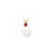 14k Gold 6mm White Cultured Pearl & .10ct. Ruby Pendant, Pendants for Necklace