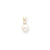 14k Yellow Gold 6mm Pearl A Quality Diamond Pendant, Jewelry Pendants for Women