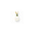 14k Gold 5mm White Cultured Pearl & Emerald Pendant, Pendants for Necklace