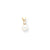 14k Yellow Gold 5mm Pearl AAA Quality Diamond Pendant, Jewelry Pendants for Women