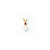 14k Gold 4mm White Cultured Pearl & Ruby Pendant, Pendants for Necklace