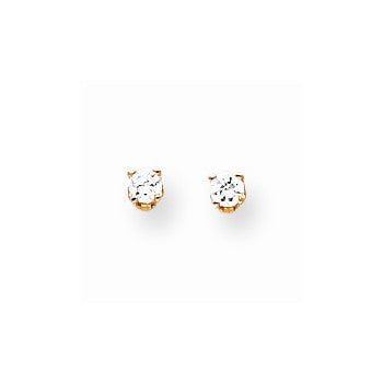 14k Yellow Gold 2.75mm CZ stud Earrings