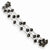 14K White Gold Black Diamond Briolette Bracelet