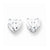 14k Yellow Gold Cubic ZirconiA Quality Diamond heart stud Earring, Jewelry Earrings