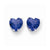 14k Yellow Gold Tanvorite heart stud Earring, Jewelry Earrings
