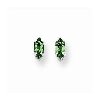 14k White Gold 6x3mm Marquise Mount St. Helens Earring, Jewelry Earrings