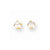 14k Yellow Gold 4mm Princess Cut Cubic Zirconia Earrings