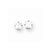 14k White Gold 4mm Cubic Zirconia Earrings