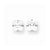 14k White Gold 6mm Princess Cut Cubic Zirconia Earrings