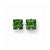 14k White Gold 6mm Princess Cut Mount St. Helens Earring, Jewelry Earrings