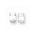 14k White Gold 7x5mm Emerald Cut Cubic Zirconia Earrings