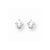 14k White Gold 4mm Cubic Zirconia Earrings