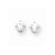 14k White Gold 5mm Cubic Zirconia Earrings