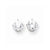 14k White Gold 6mm Cubic Zirconia Earrings