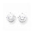 14k White Gold 7mm Cubic Zirconia Earrings