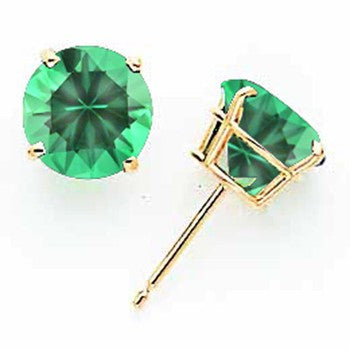 14k Yellow Gold 8mm Mount St. Helens Earring, Jewelry Earrings