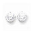 14k White Gold 8mm Cubic Zirconia Earrings