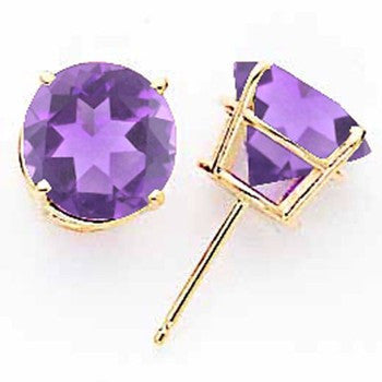 14k Yellow Gold 9mm Tanvorite Earring, Jewelry Earrings
