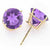 14k Yellow Gold 9mm Tanvorite Earring, Jewelry Earrings