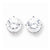 14k White Gold 9mm Cubic Zirconia Earrings