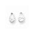 14k White Gold 7x5mm Pear Cubic Zirconia Earrings